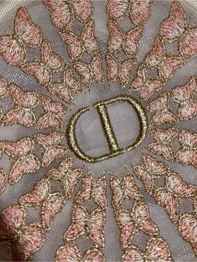 Dior POUCH Embroidered Butterfly Motif with Gold CD Logo 2026 LIMITED EDITION